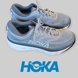 HOKA One One Bondi 7 Running Athletic Casual Sneakers Shoes   Mens 12 Wide